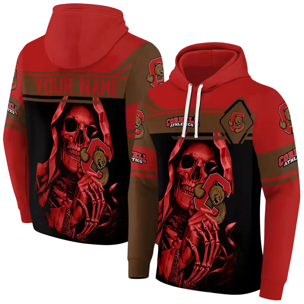 customized cornell big red grim reaper red black hoodie fashion forward customized cornell big red grim reaper red black hoodie fashion forward