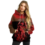 customized cornell big red grim reaper red black hoodie best selling