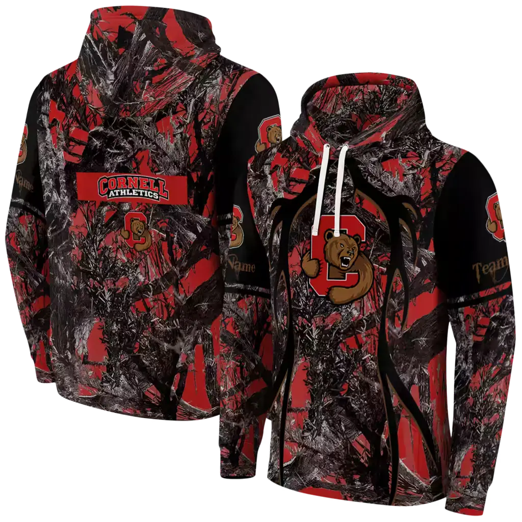 customized cornell big red hunting theme red black hoodie fashion forward customized cornell big red hunting theme red black hoodie fashion forward