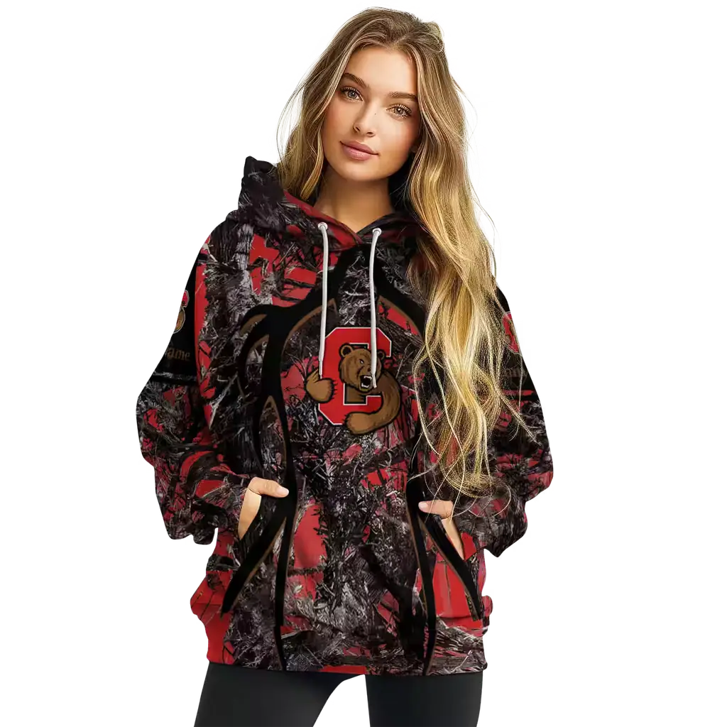 customized cornell big red hunting theme red black hoodie high quality customized cornell big red hunting theme red black hoodie high quality