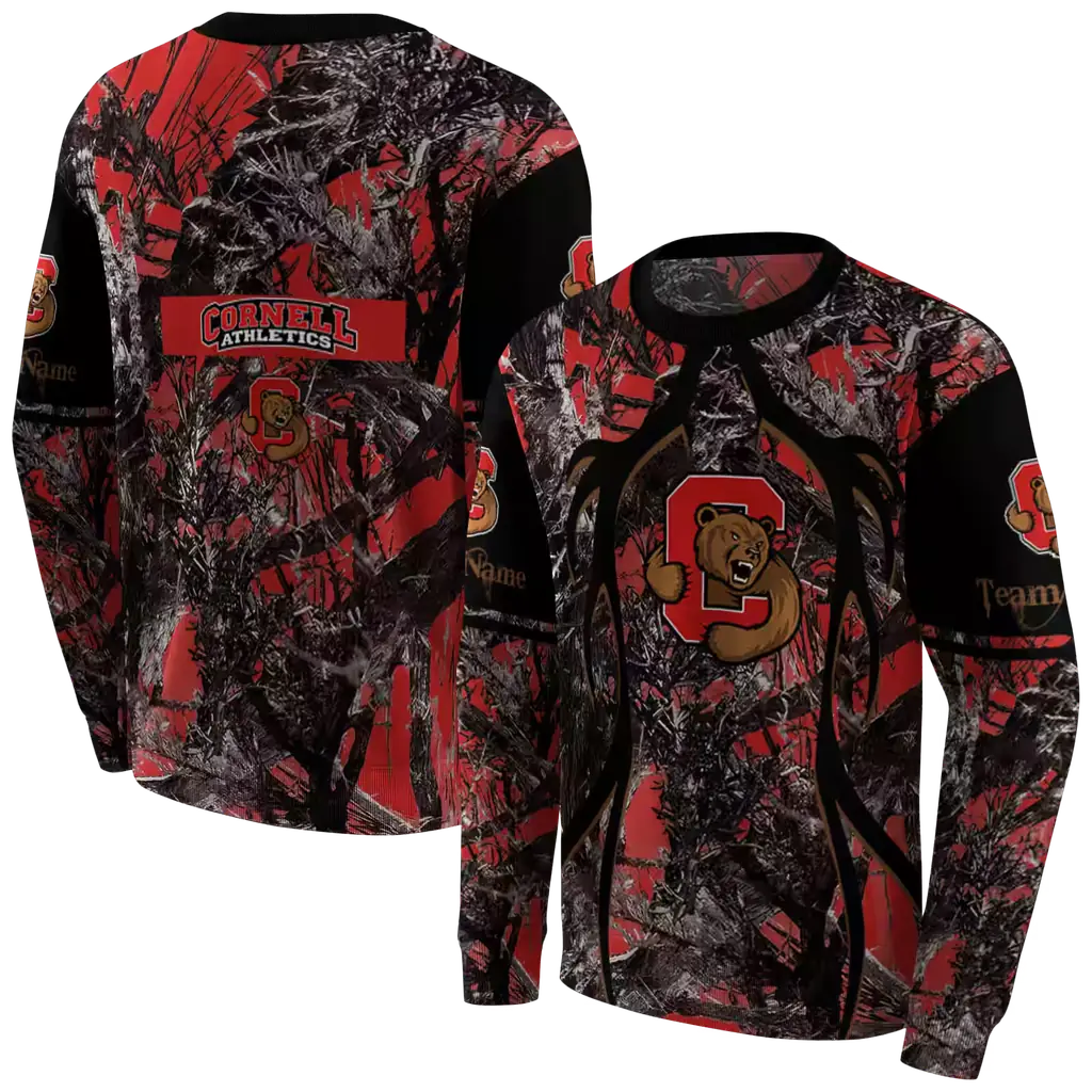 customized cornell big red hunting theme red black hoodie premium grade customized cornell big red hunting theme red black hoodie premium grade