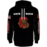 customized cornell big red punisher skull black hoodie best selling