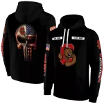 customized cornell big red punisher skull black hoodie best selling