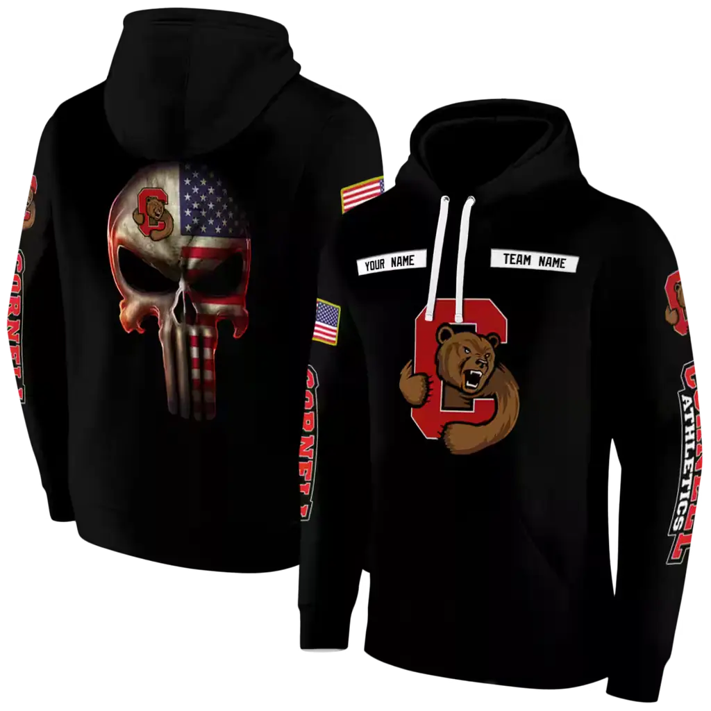 customized cornell big red punisher skull black hoodie fashion forward customized cornell big red punisher skull black hoodie fashion forward