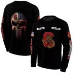 customized cornell big red punisher skull black hoodie best selling