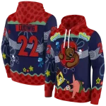 customized cornell big red spongebob patrick star red navy hoodie best selling
