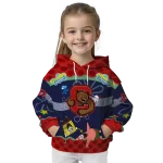 customized cornell big red spongebob patrick star red navy hoodie best selling