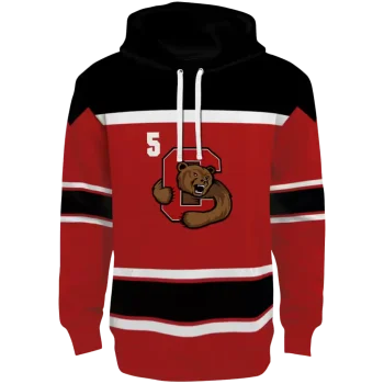customized cornell big red striped pattern red hoodie best selling