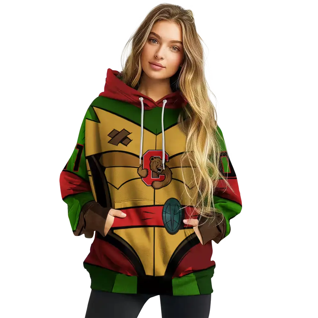 customized cornell big red superhero armor red green hoodie high quality customized cornell big red superhero armor red green hoodie high quality