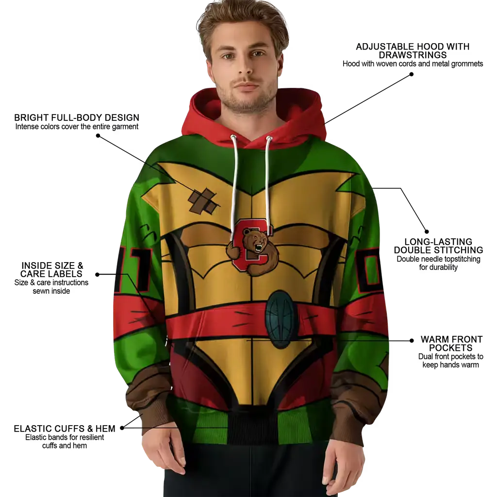 customized cornell big red superhero armor red green hoodie latest model customized cornell big red superhero armor red green hoodie latest model
