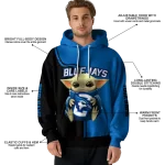 customized creighton bluejays baby yoda blue black hoodie best selling