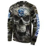 customized creighton bluejays camo skull hoodie best selling