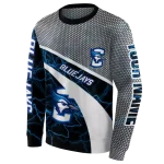 customized creighton bluejays hexagonal mesh blue black gray hoodie best selling