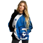 customized creighton bluejays minimalist design blue black hoodie best selling