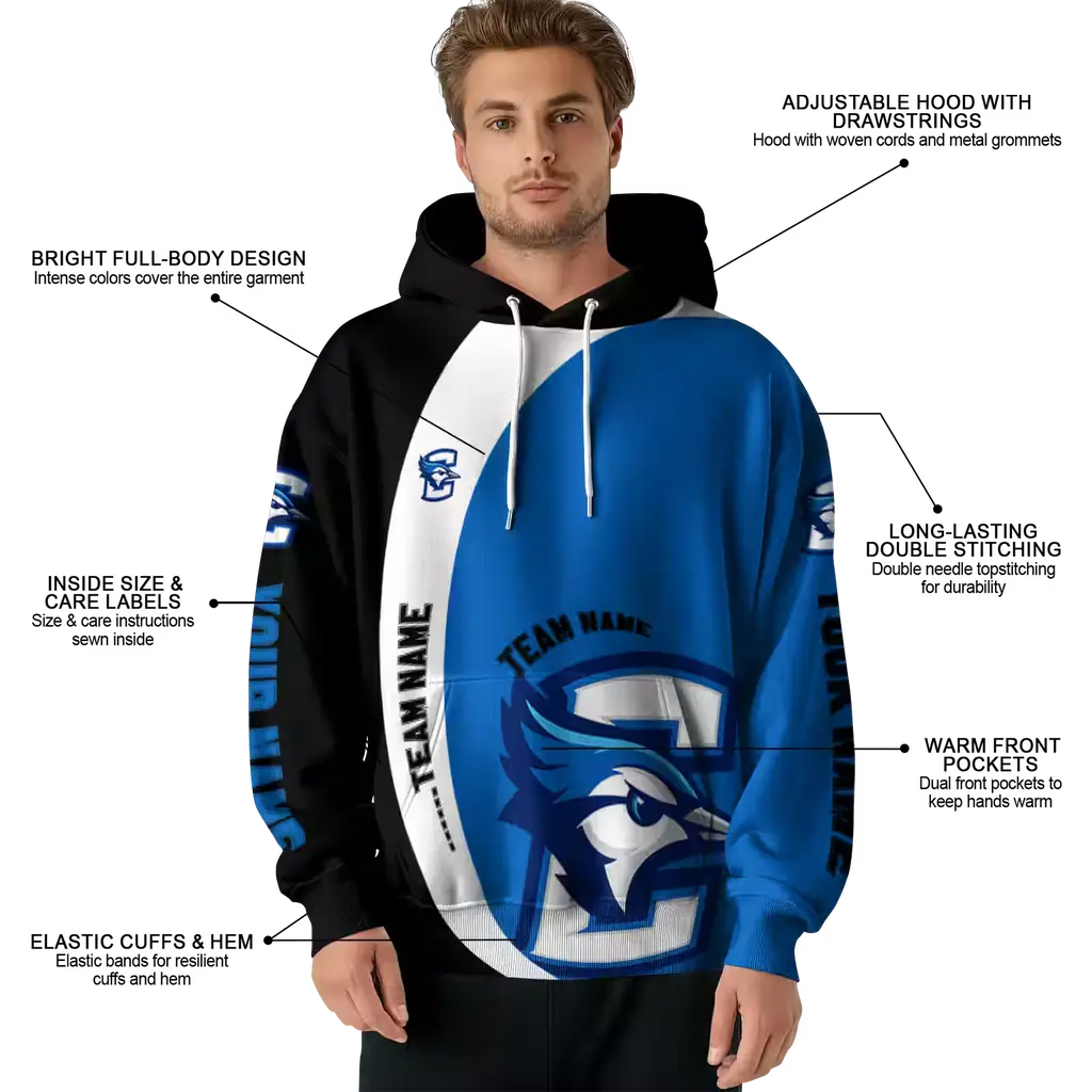 customized creighton bluejays minimalist design blue black hoodie latest model customized creighton bluejays minimalist design blue black hoodie latest model