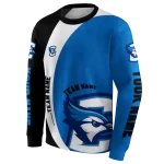customized creighton bluejays minimalist design blue black hoodie best selling