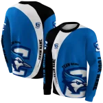 customized creighton bluejays minimalist design blue black hoodie best selling