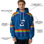 customized creighton bluejays rainbow stripes blue hoodie best selling
