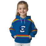 customized creighton bluejays rainbow stripes blue hoodie best selling