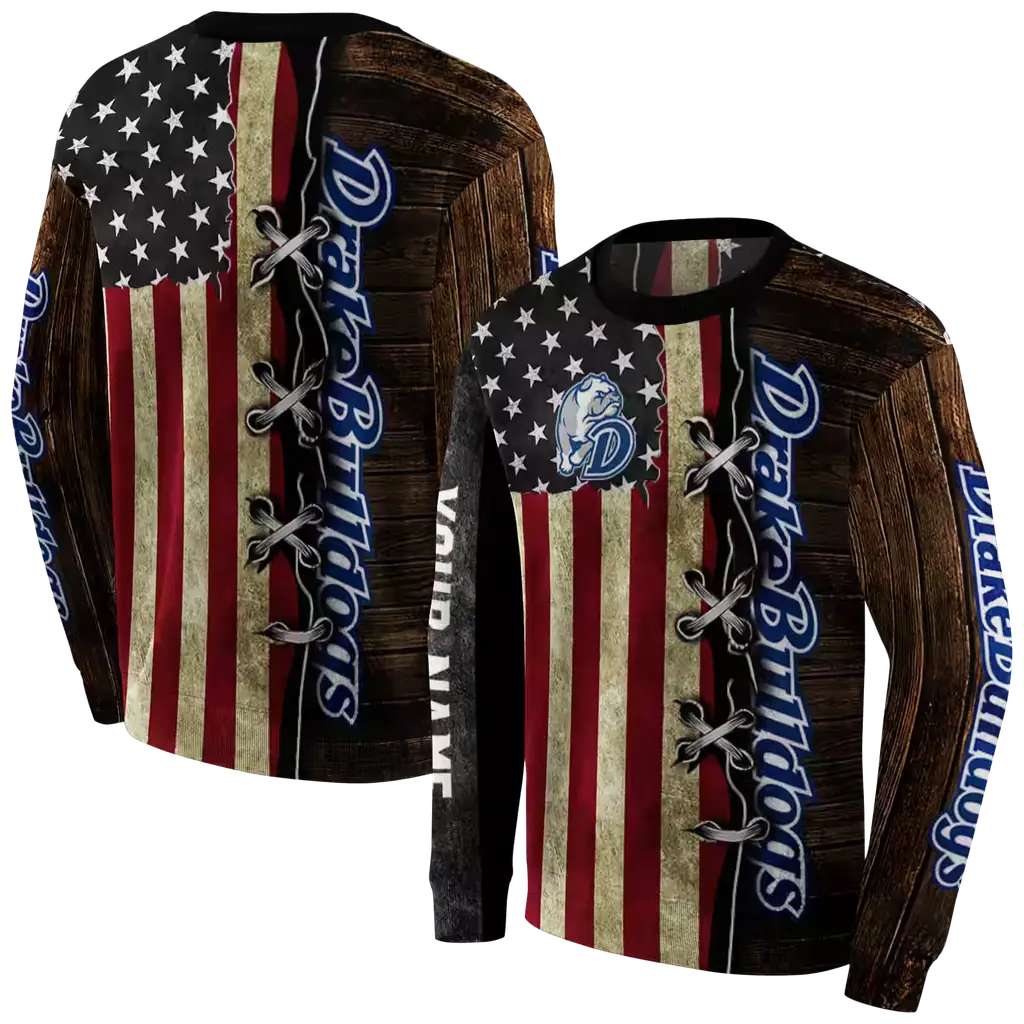 customized drake bulldogs american pride hoodie premium grade customized drake bulldogs american pride hoodie premium grade