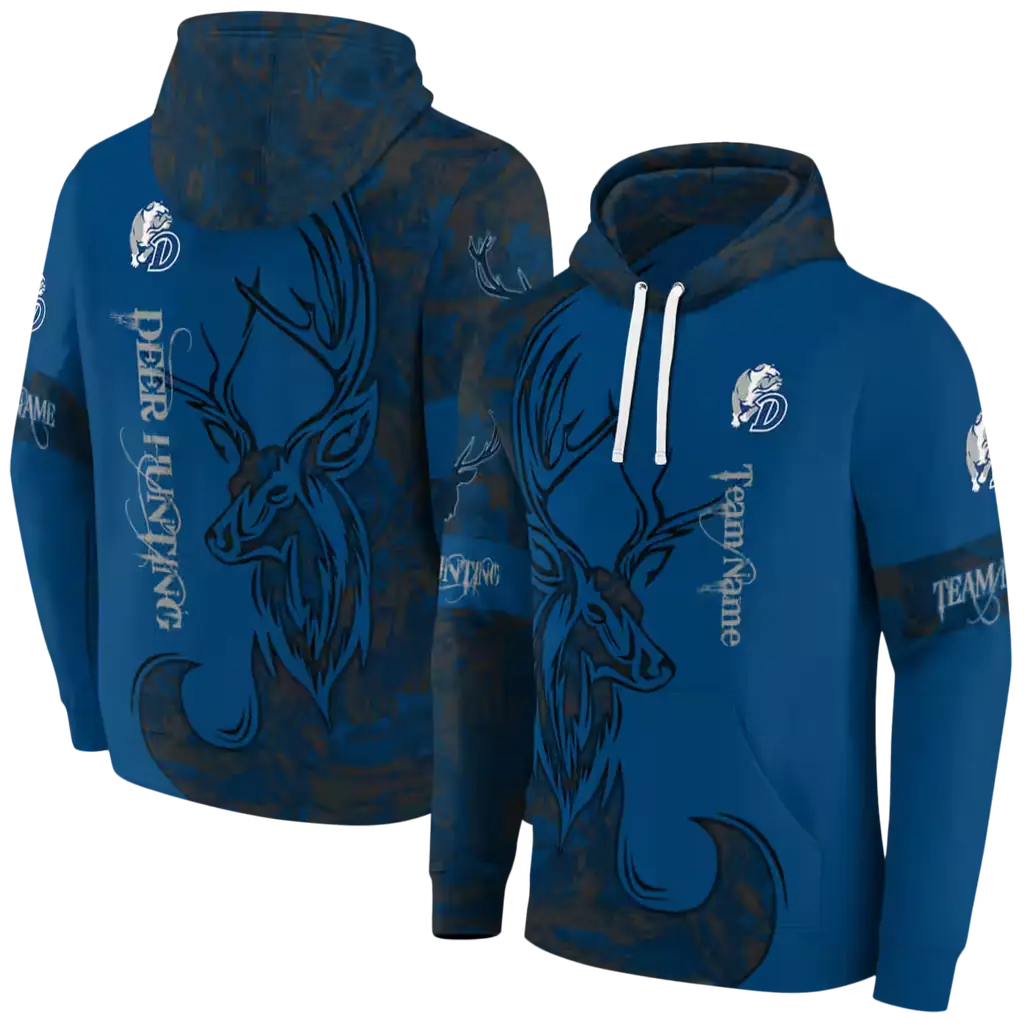 customized drake bulldogs deer silhouette blue hoodie fashion forward customized drake bulldogs deer silhouette blue hoodie fashion forward