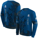 customized drake bulldogs deer silhouette blue hoodie best selling
