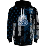 customized drake bulldogs distressed flag blue black hoodie best selling
