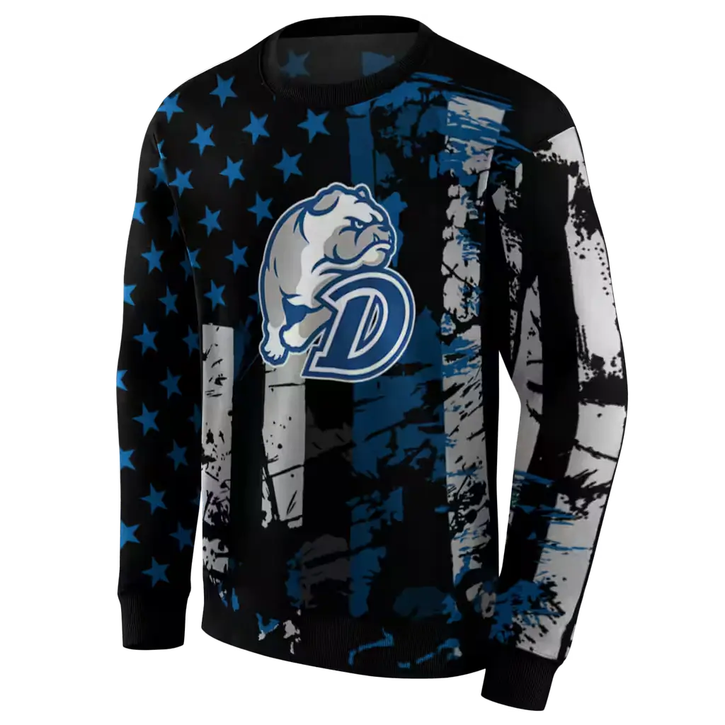 customized drake bulldogs distressed flag blue black hoodie new arrival customized drake bulldogs distressed flag blue black hoodie new arrival