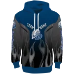 customized drake bulldogs flame design blue hoodie best selling