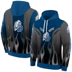 customized drake bulldogs flame design blue hoodie best selling