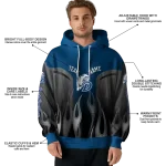 customized drake bulldogs flame design blue hoodie best selling