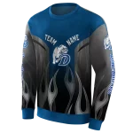 customized drake bulldogs flame design blue hoodie best selling