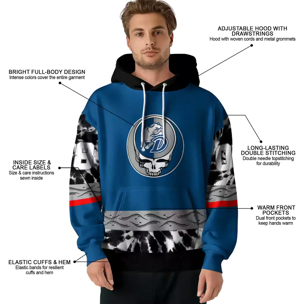 customized drake bulldogs grateful vibes blue hoodie latest model customized drake bulldogs grateful vibes blue hoodie latest model