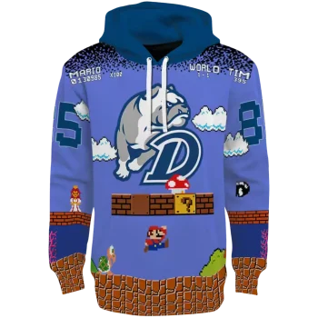 customized drake bulldogs mario blue black hoodie best selling