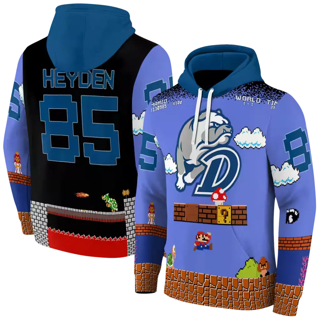 customized drake bulldogs mario blue black hoodie fashion forward customized drake bulldogs mario blue black hoodie fashion forward