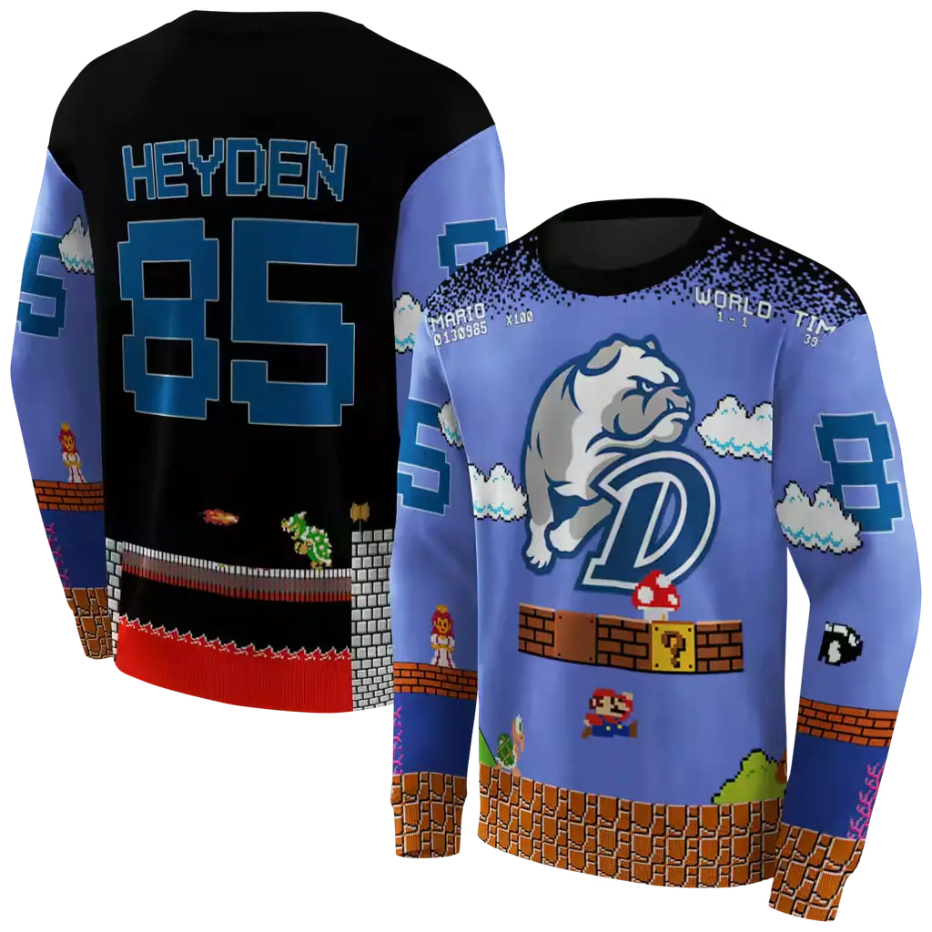 customized drake bulldogs mario blue black hoodie premium grade customized drake bulldogs mario blue black hoodie premium grade