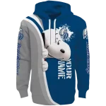 customized drake bulldogs peeking snoopy blue hoodie best selling