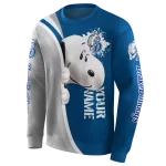 customized drake bulldogs peeking snoopy blue hoodie best selling