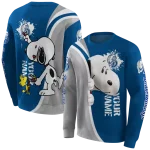 customized drake bulldogs peeking snoopy blue hoodie best selling