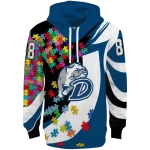 customized drake bulldogs puzzle pieces blue hoodie best selling
