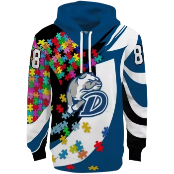 customized drake bulldogs puzzle pieces blue hoodie best selling
