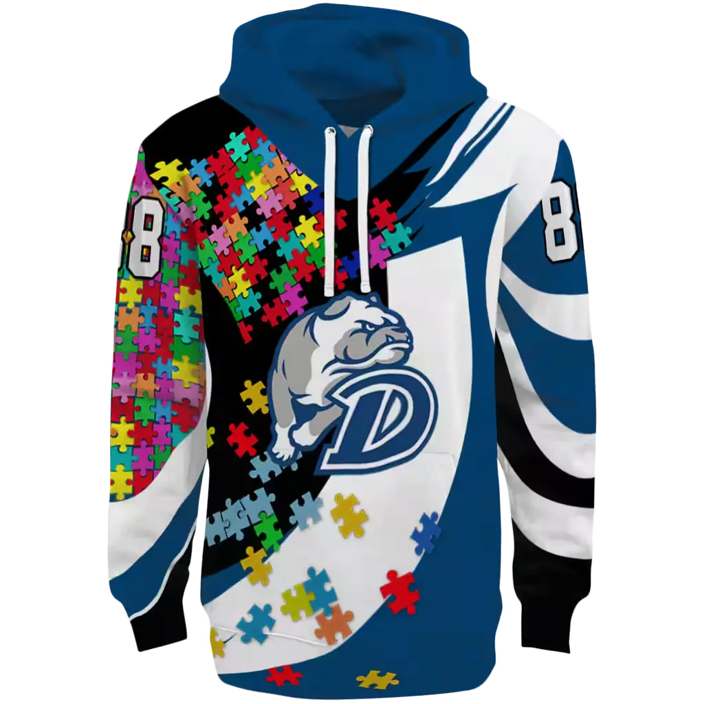 customized drake bulldogs puzzle pieces blue hoodie best selling customized drake bulldogs puzzle pieces blue hoodie best selling