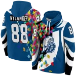 customized drake bulldogs puzzle pieces blue hoodie best selling