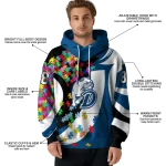 customized drake bulldogs puzzle pieces blue hoodie best selling