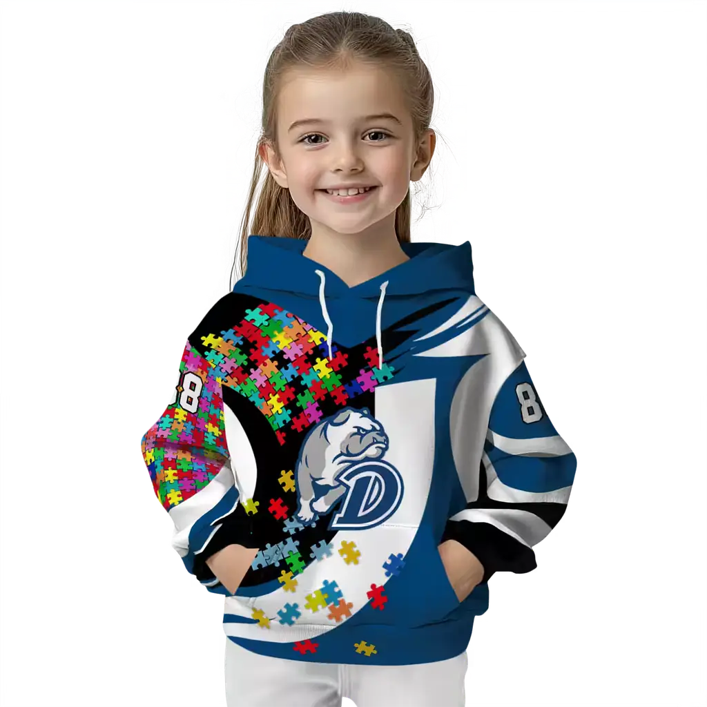 customized drake bulldogs puzzle pieces blue hoodie top rated customized drake bulldogs puzzle pieces blue hoodie top rated