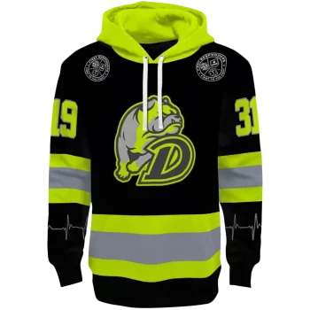 customized drake bulldogs safety motif black neon green hoodie best selling