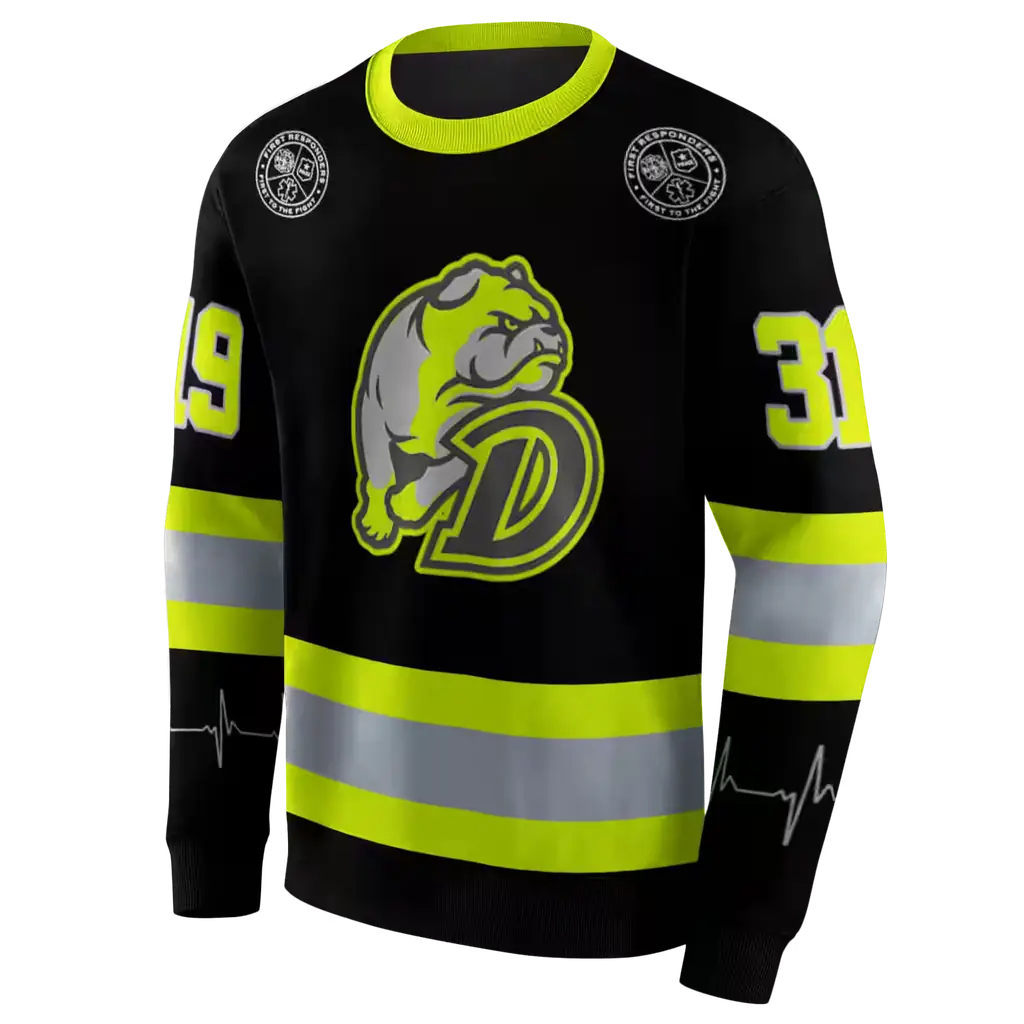 customized drake bulldogs safety motif black neon green hoodie new arrival customized drake bulldogs safety motif black neon green hoodie new arrival