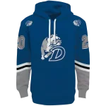 customized drake bulldogs striped sleeves blue hoodie best selling
