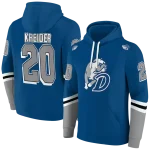 customized drake bulldogs striped sleeves blue hoodie best selling