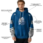 customized drake bulldogs striped sleeves blue hoodie best selling
